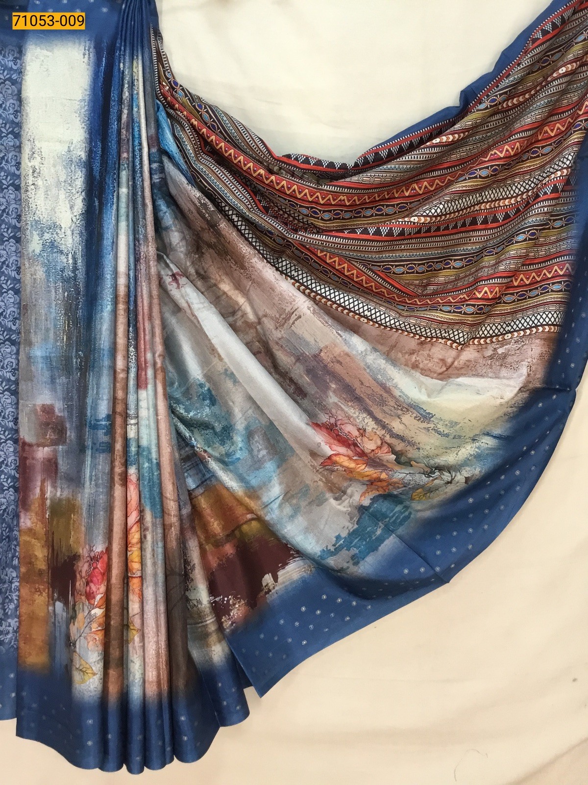 Printed Soft Fancy Linen Silk Saree