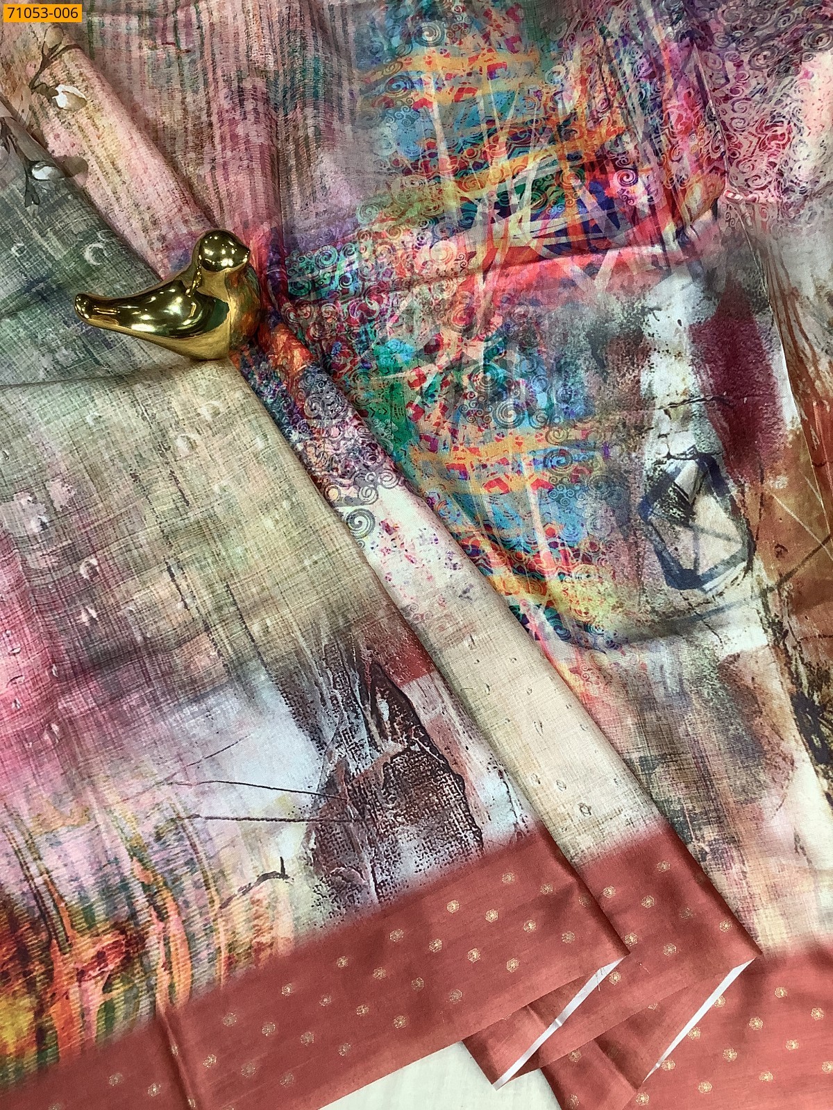 Printed Soft Fancy Linen Silk Saree