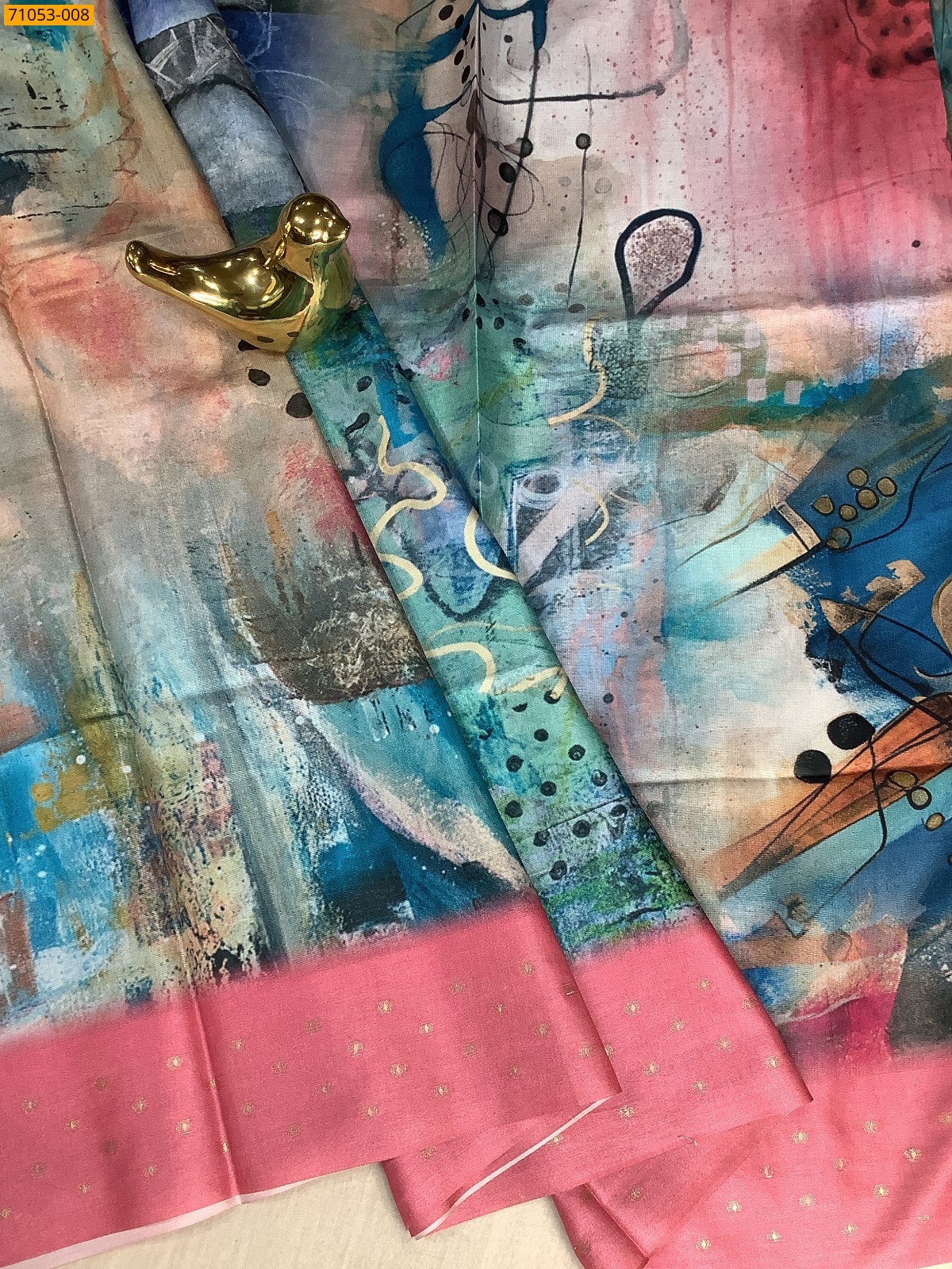 Printed Soft Fancy Linen Silk Saree