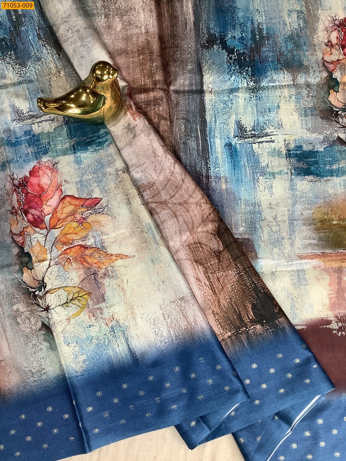 Printed Soft Fancy Linen Silk Saree