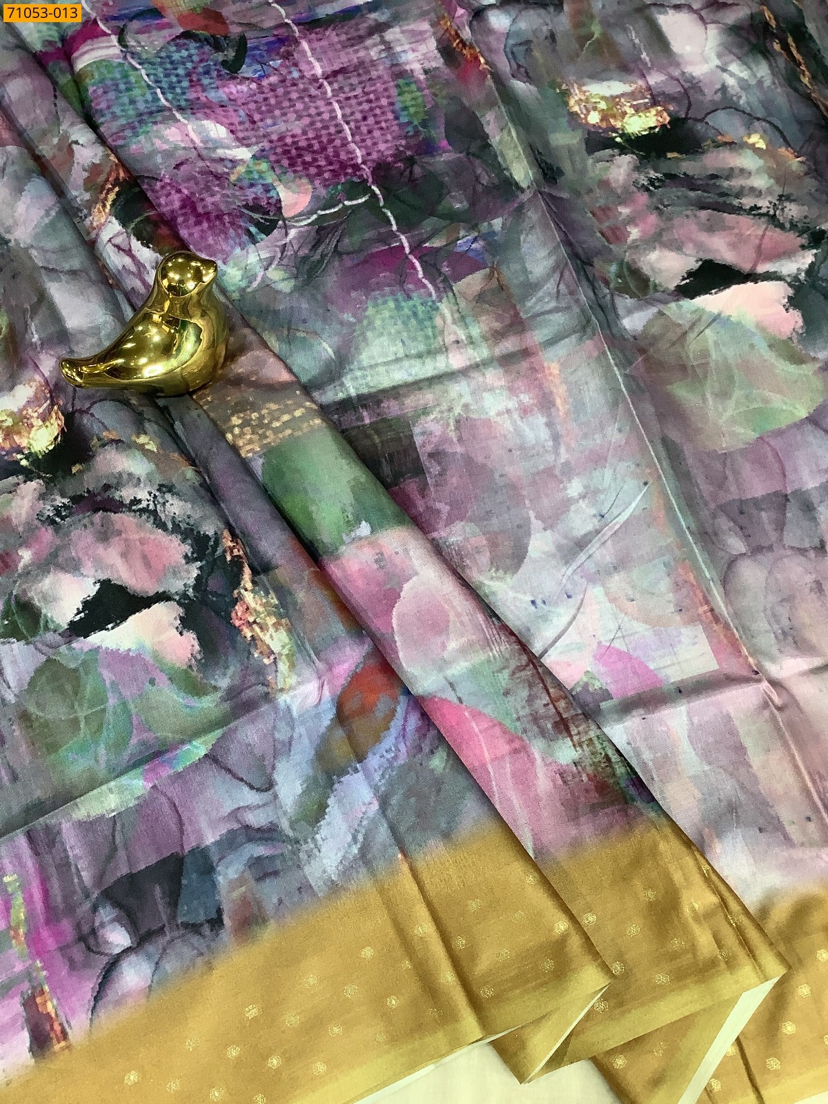 Printed Soft Fancy Linen Silk Saree