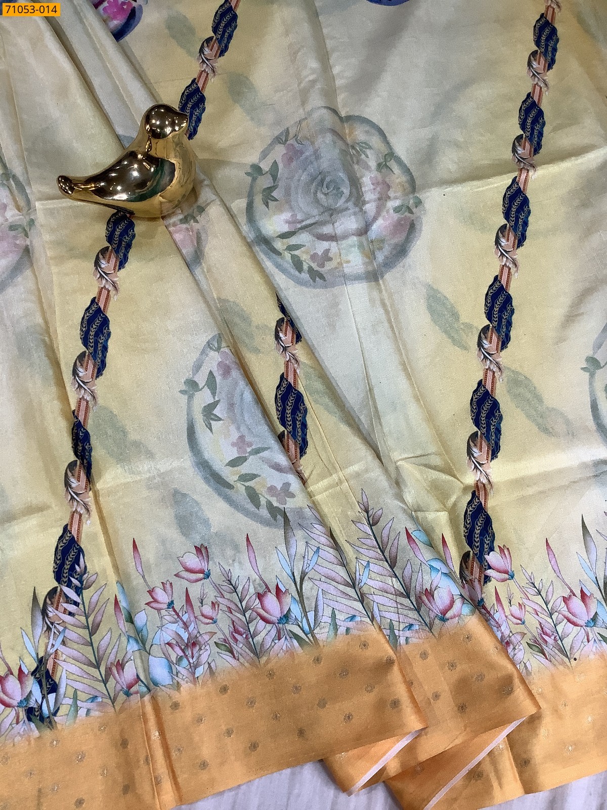 Printed Soft Fancy Linen Silk Saree