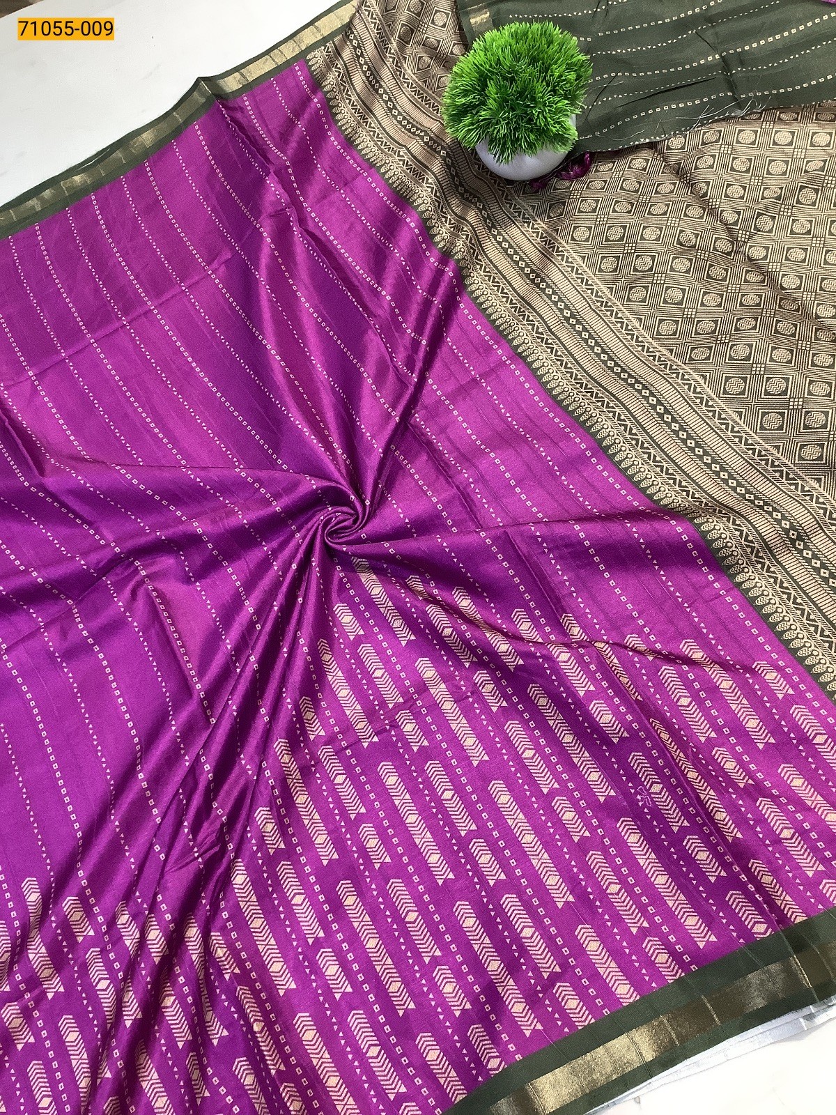 Fancy Printed Silk Saree