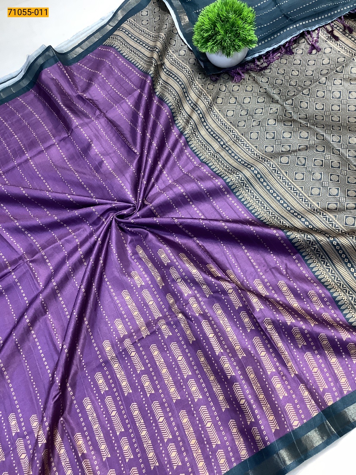 Fancy Printed Silk Saree