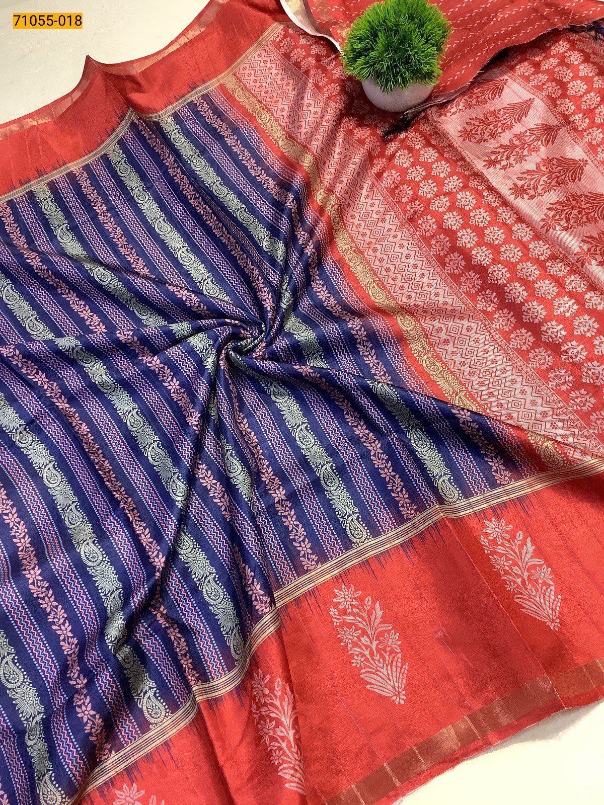 Fancy Printed Silk Saree