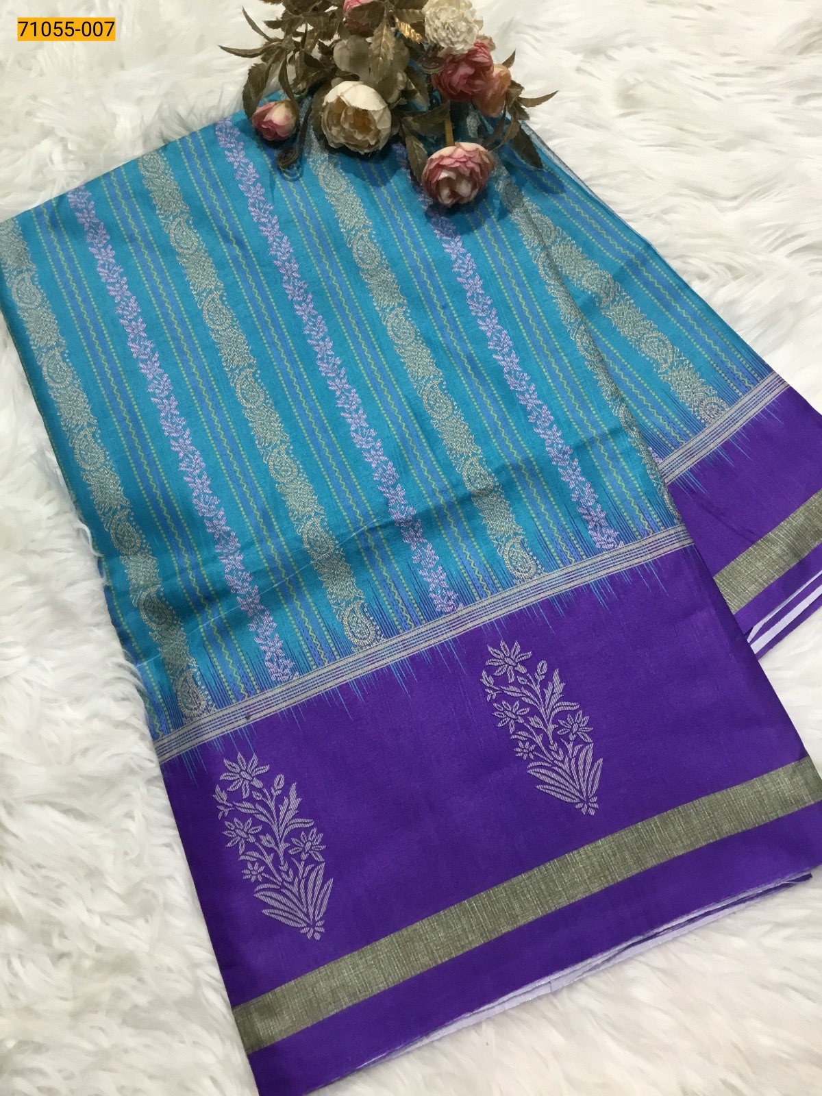 Rama Green Fancy Printed Silk Saree