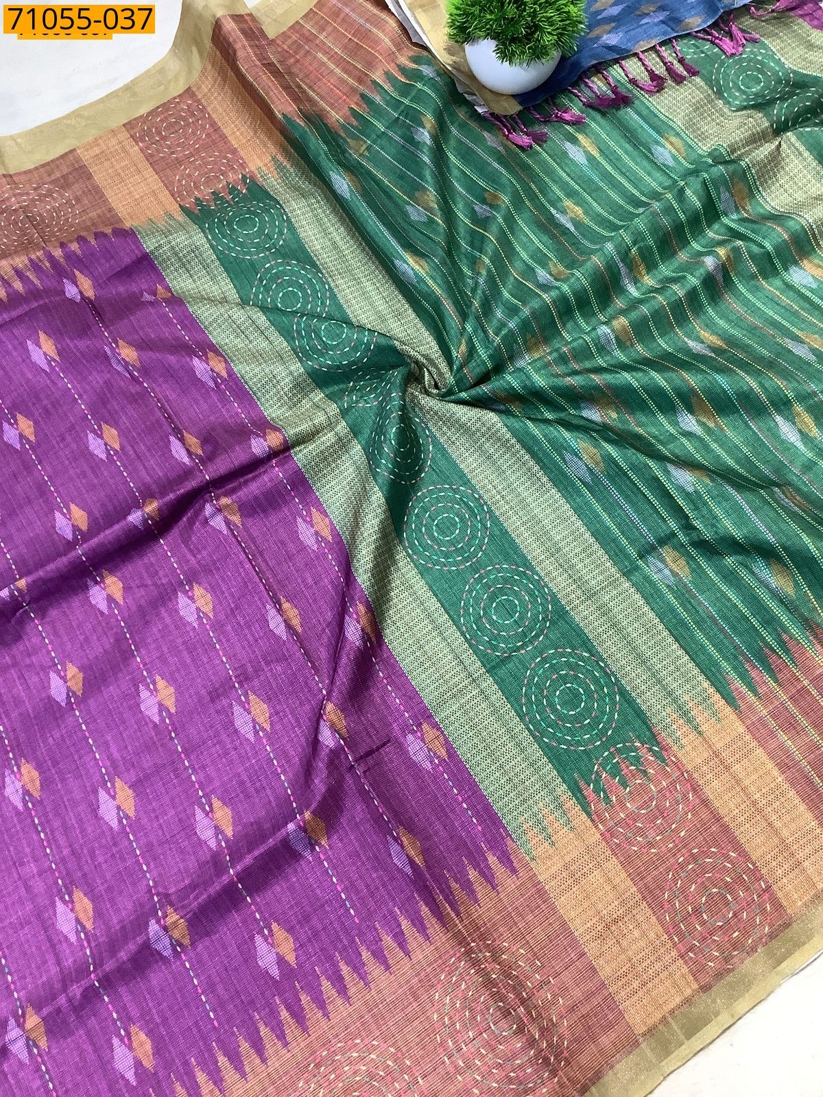 Purple Fancy Printed Silk Saree
