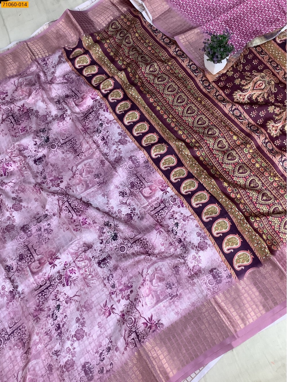 Purple Chanderi fancy silk sarees Purple Chanderi fancy silk sarees