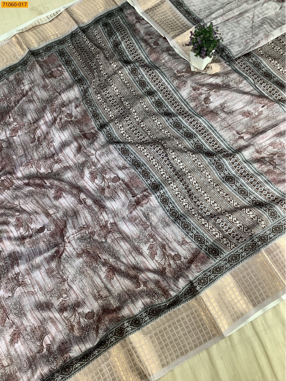 Gray Chanderi fancy silk sarees Gray Chanderi fancy silk sarees