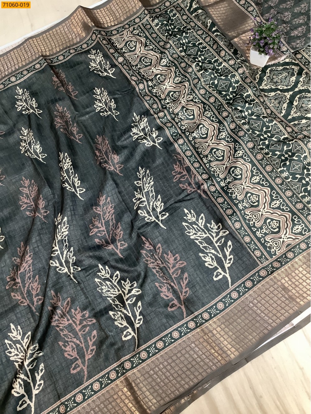 Gray Chanderi fancy silk sarees Gray Chanderi fancy silk sarees