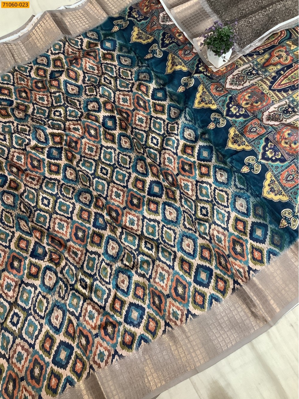 Multi Chanderi fancy silk sarees Multi Chanderi fancy silk sarees