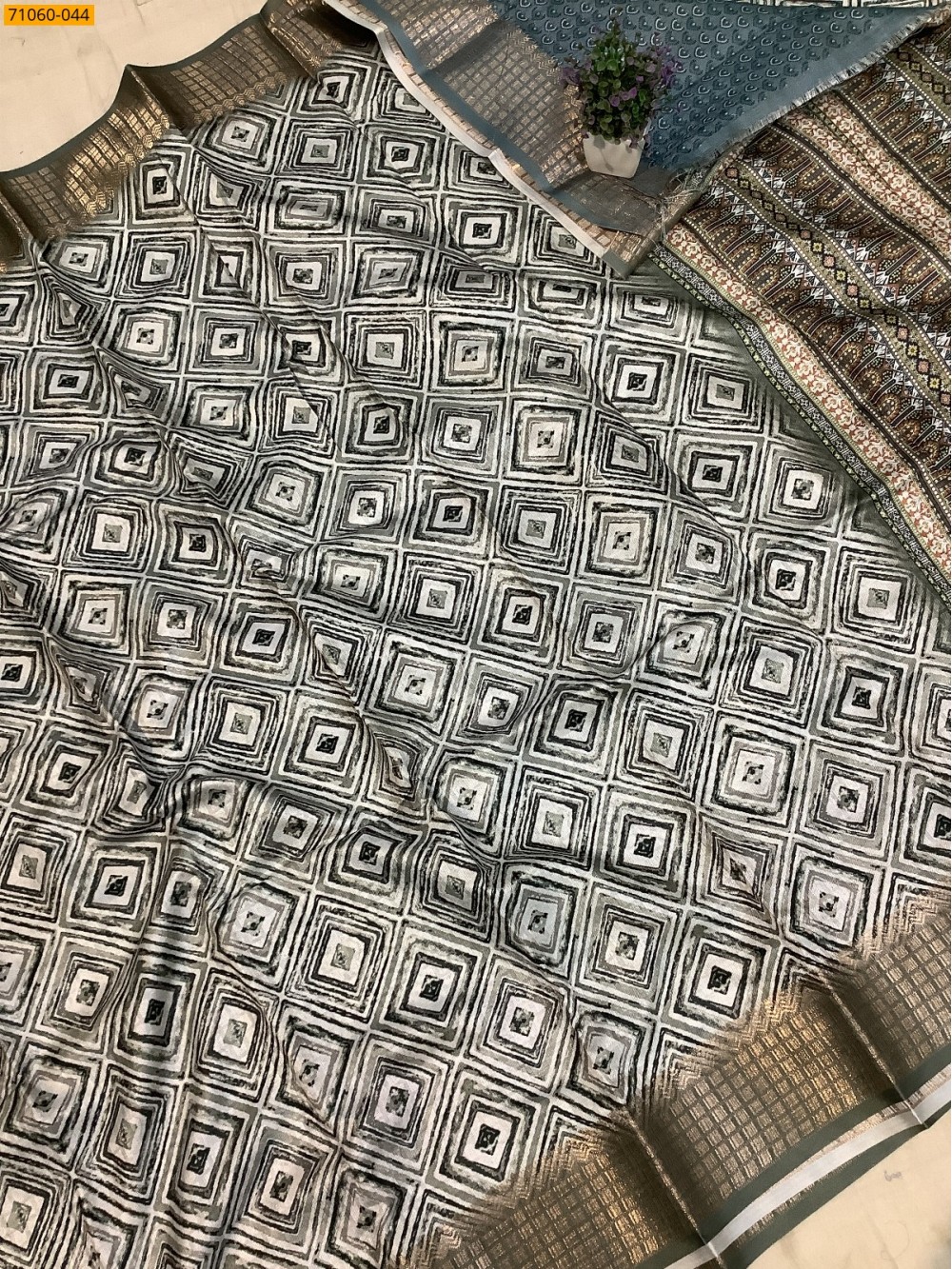 Half White Chanderi fancy silk sarees Half White Chanderi fancy silk sarees