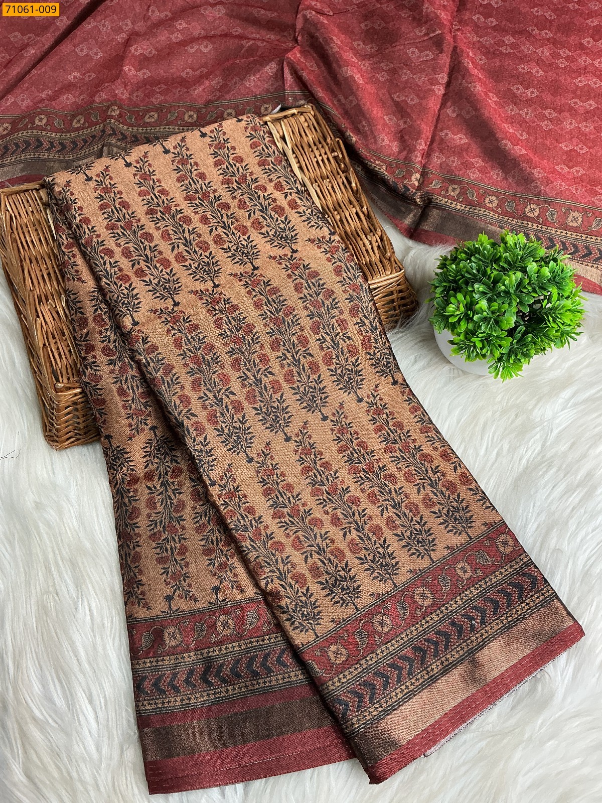 Beige Chanderi art silk sarees