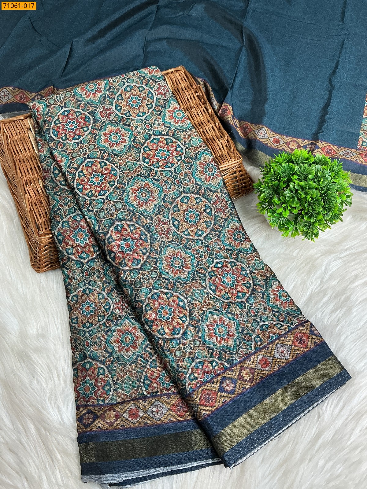 Blue Chanderi art silk sarees