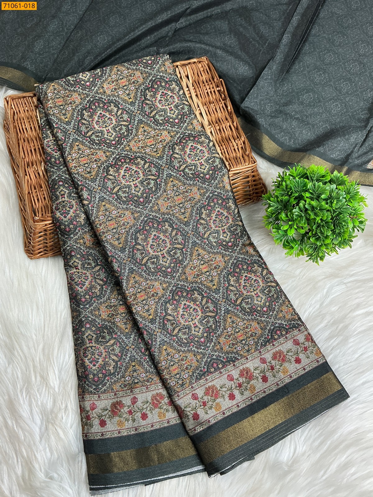 Beige Chanderi art silk sarees