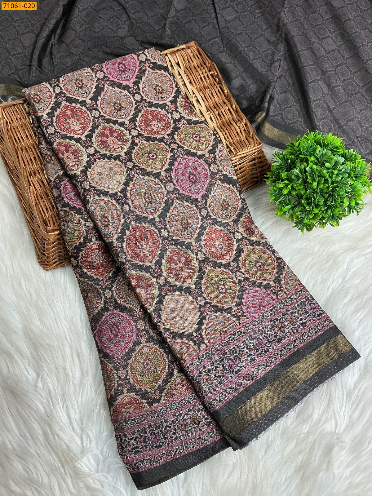 Grey Chanderi art silk sarees