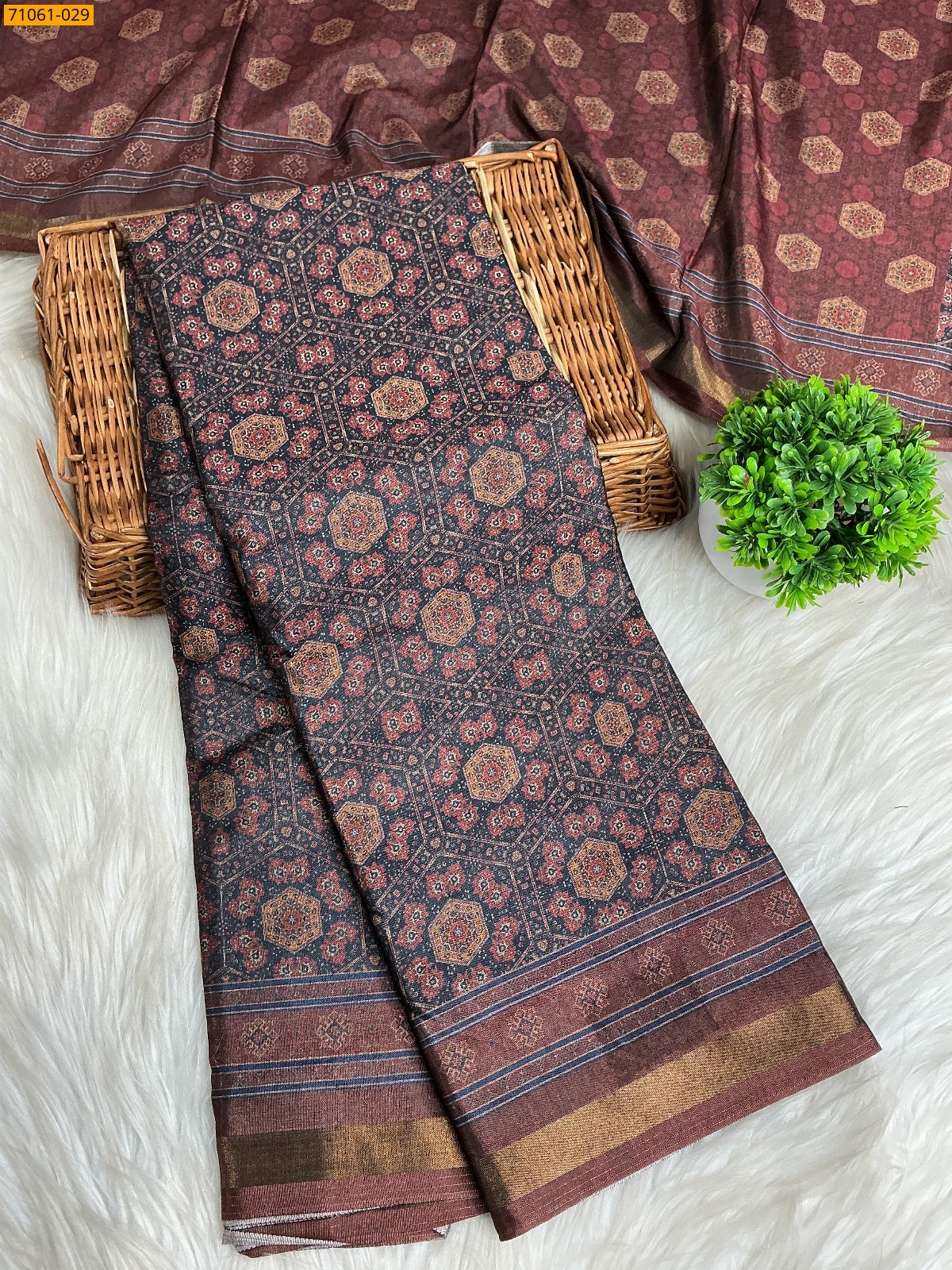 Navy Blue Chanderi art silk sarees