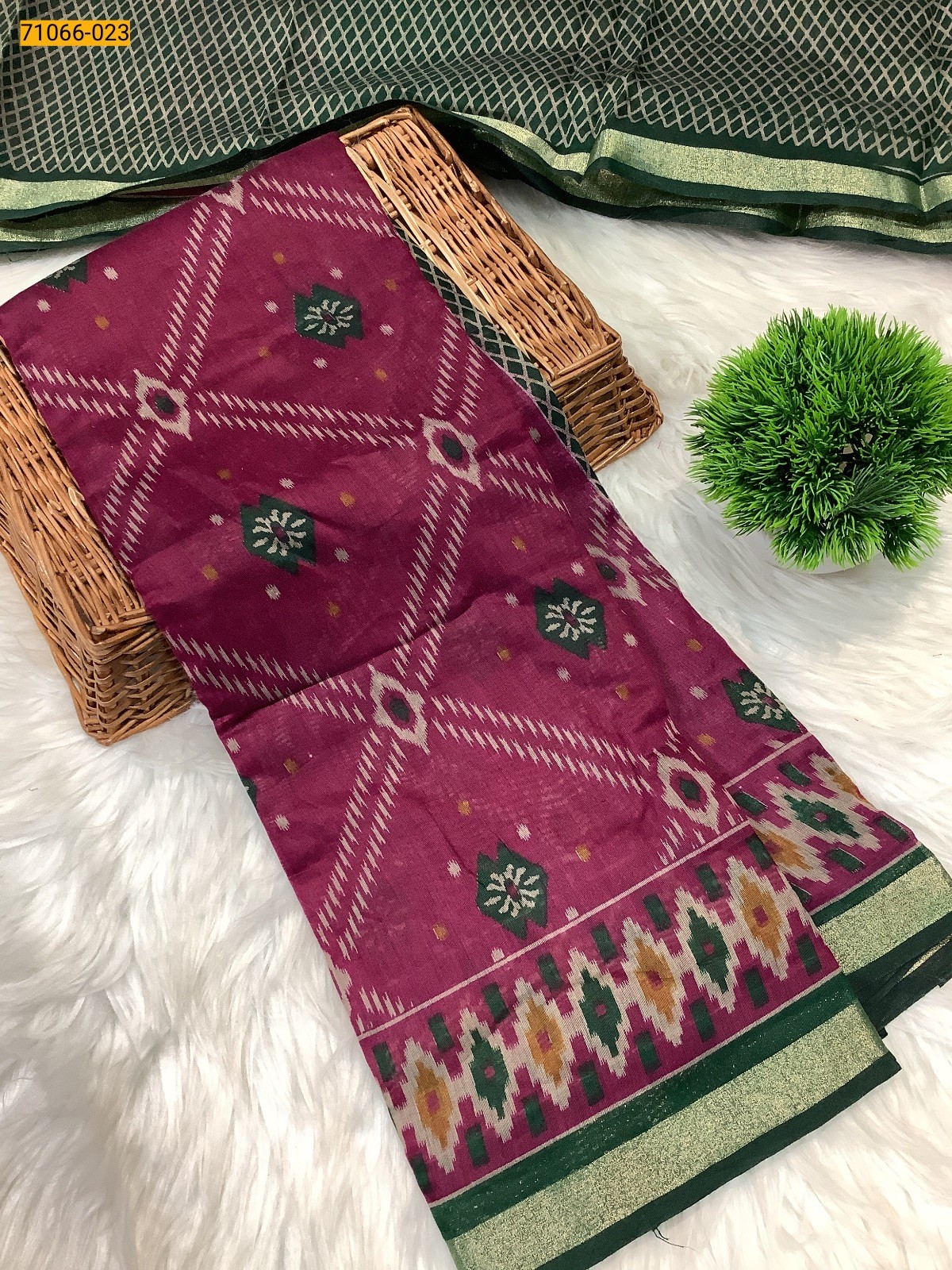 Pink Chanderi fancy silk sarees