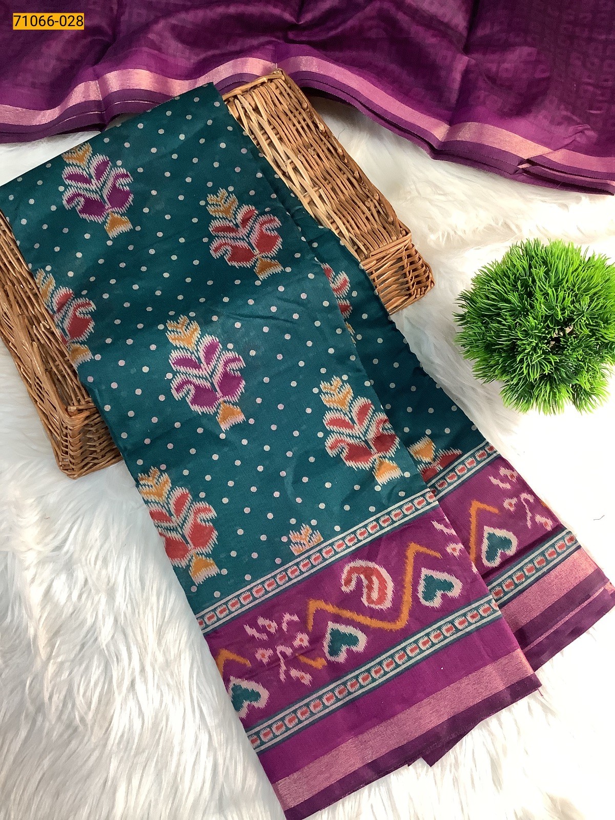 Green Chanderi fancy silk sarees