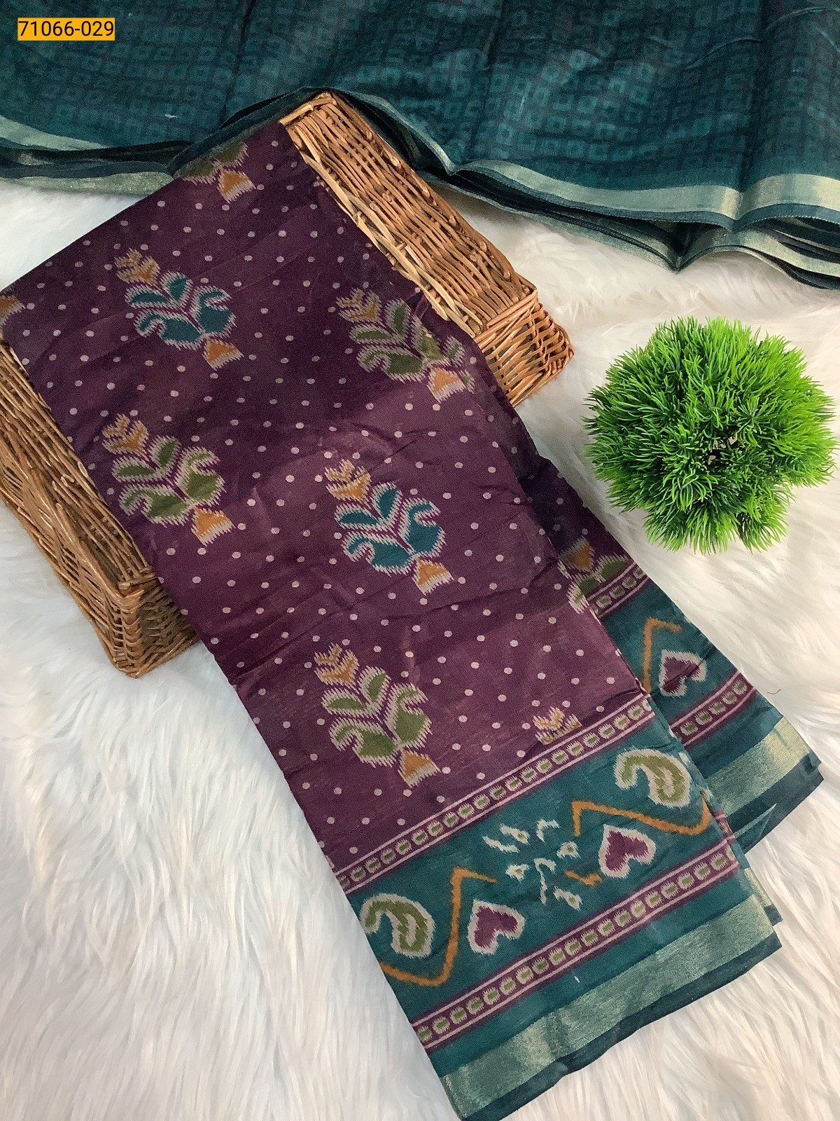 Purple Chanderi fancy silk sarees