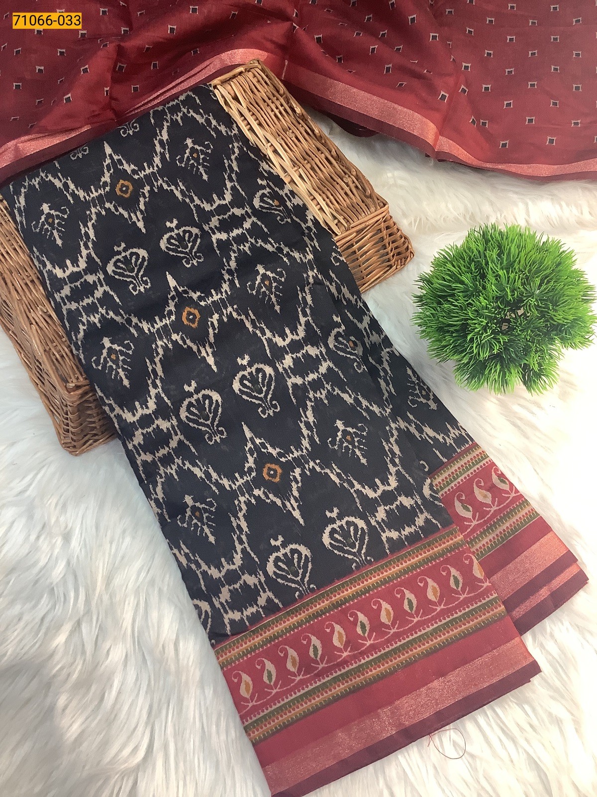 Black Chanderi fancy silk sarees