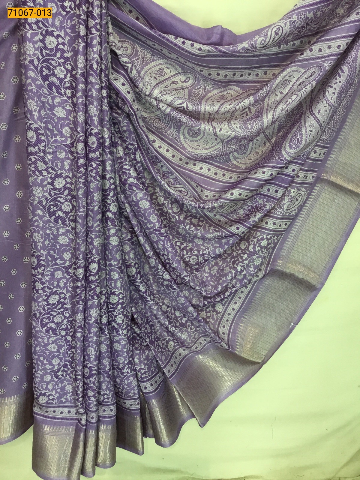 Fancy choco silk printed sarees