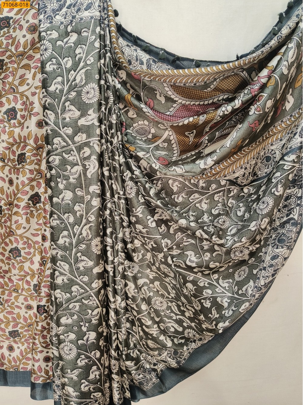 Green Fancy bhagalpur silk printed sarees Green Fancy bhagalpur silk printed sarees