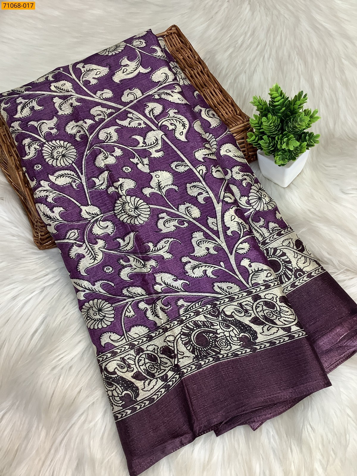 Pink Fancy bhagalpur silk printed sarees