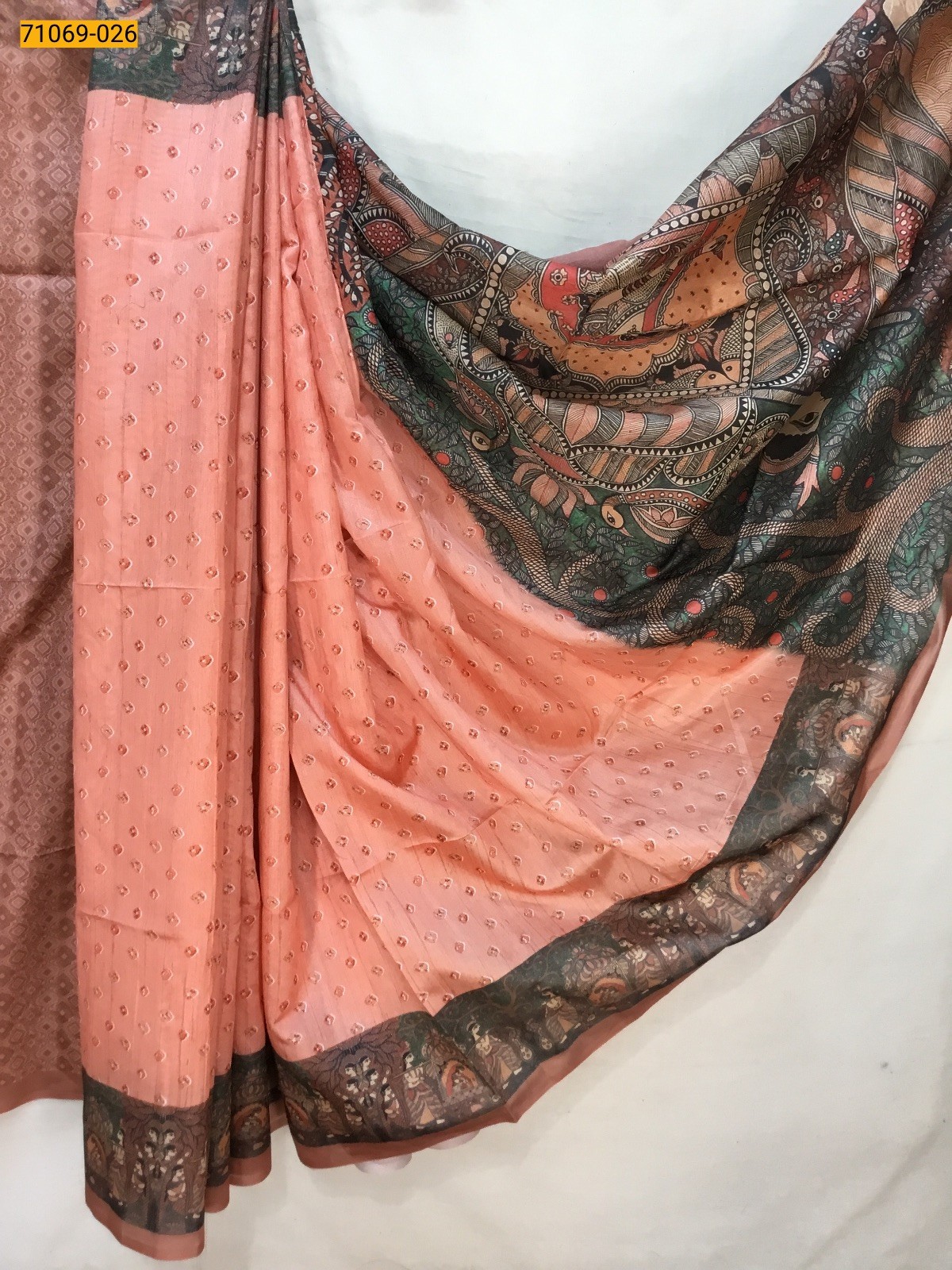 Orange  Fancy rasleela silk sarees