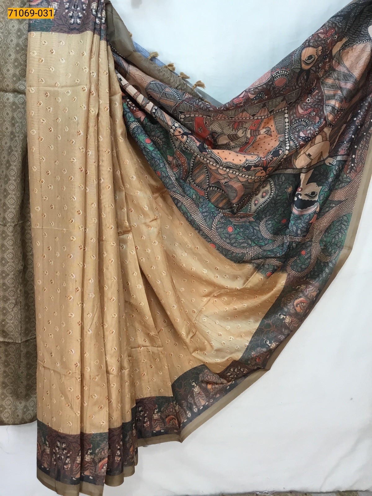Beige  Fancy rasleela silk sarees