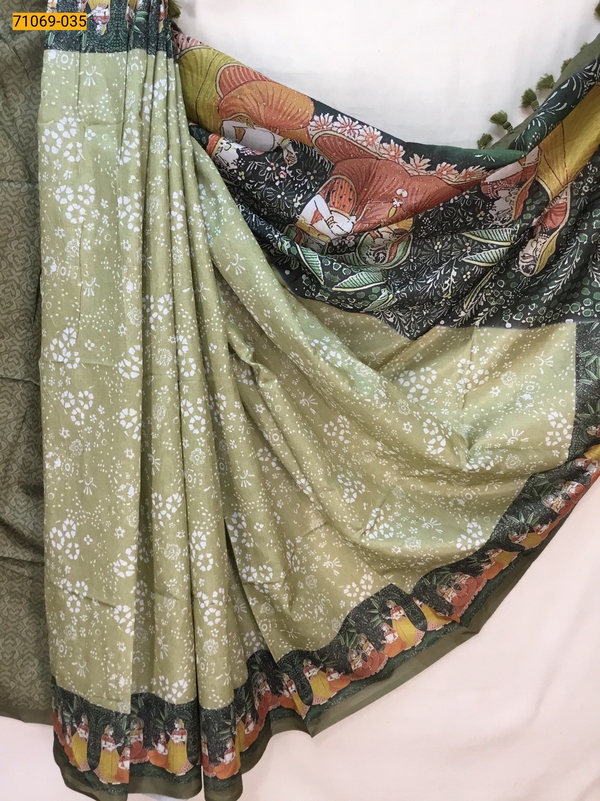 Green  Fancy rasleela silk sarees