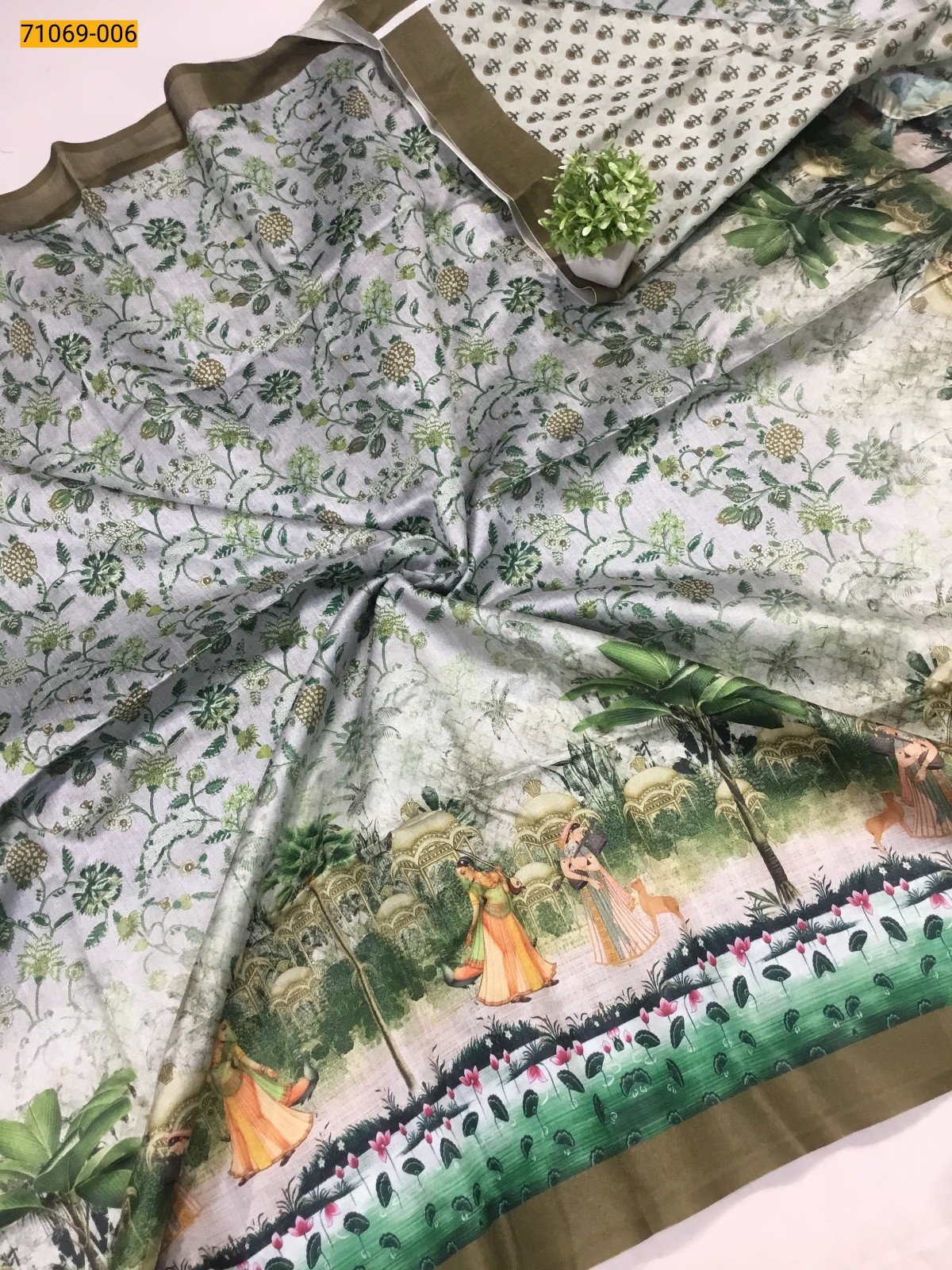 Green Fancy rasleela silk sarees