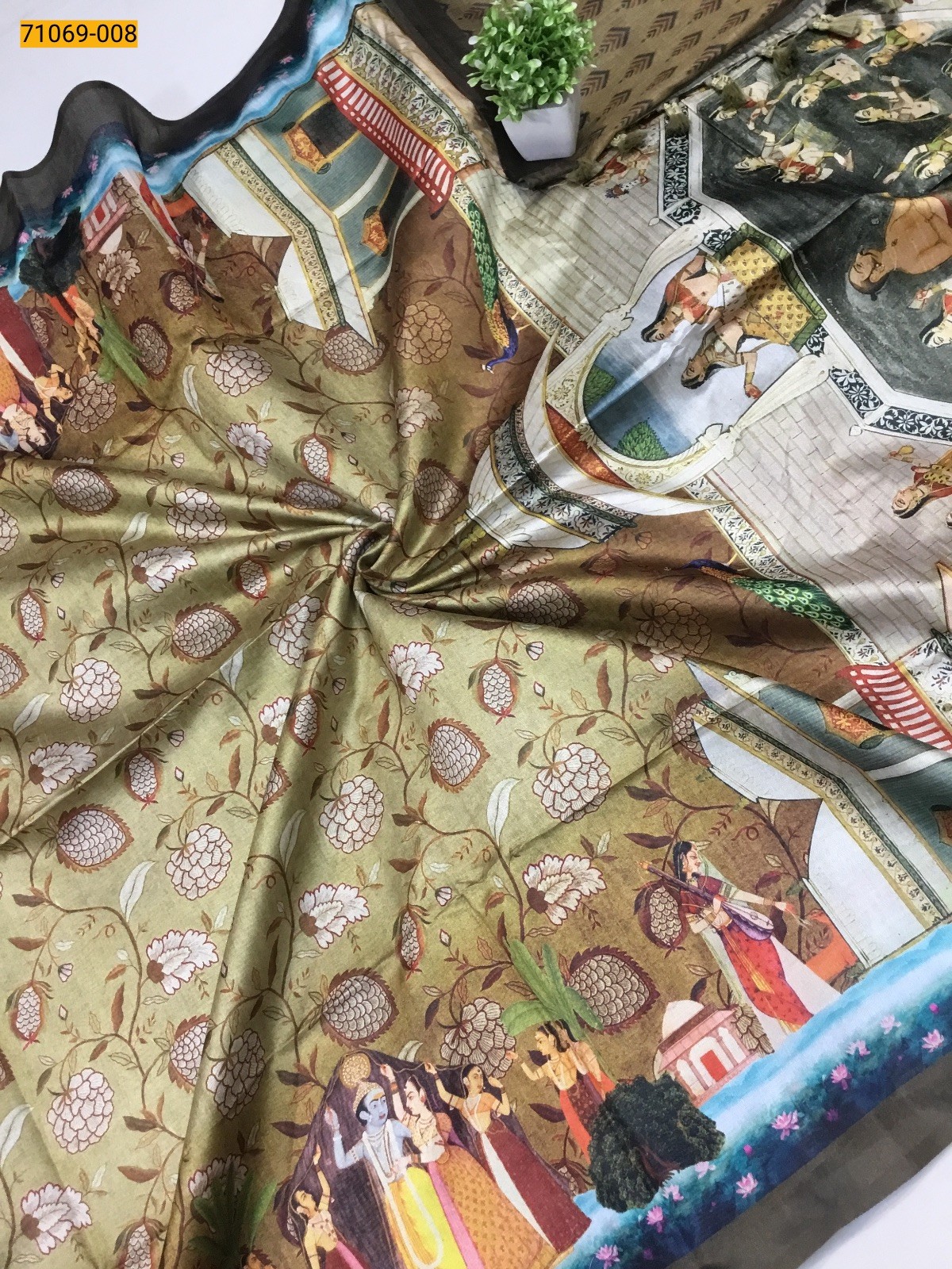Light Yellow Fancy rasleela silk sarees