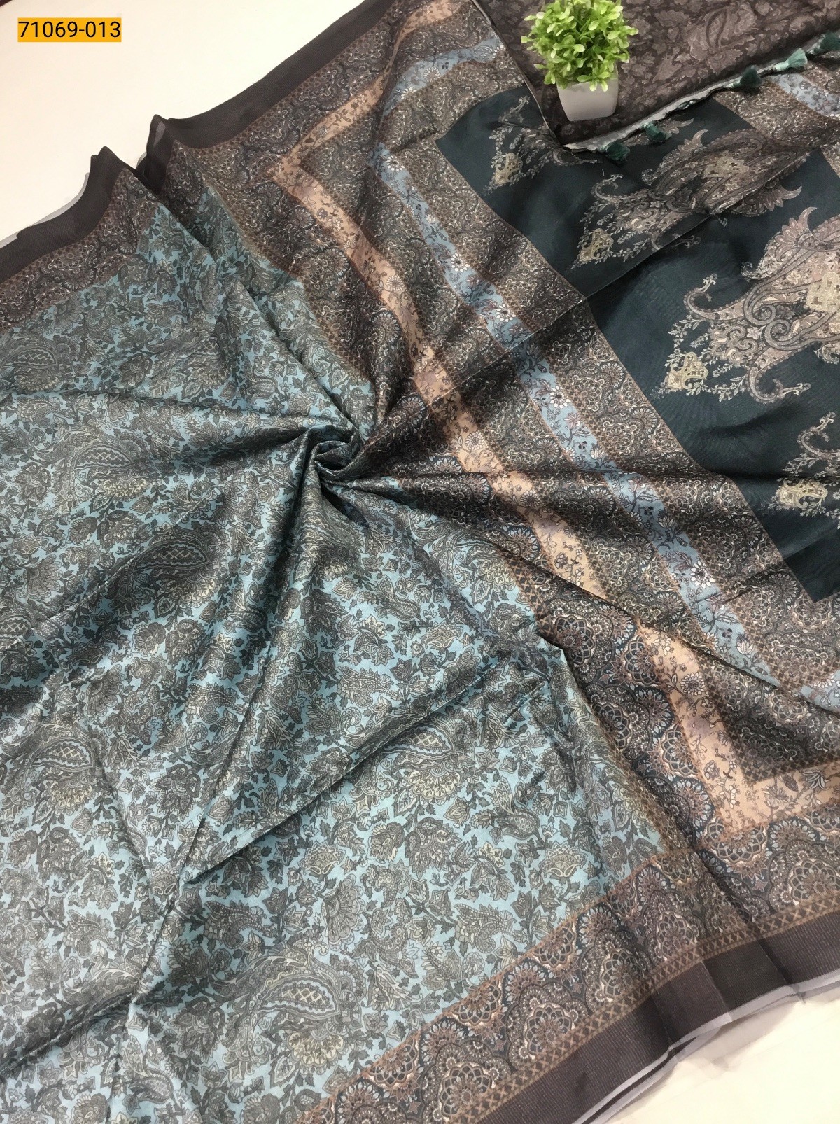 Blue Fancy rasleela silk sarees