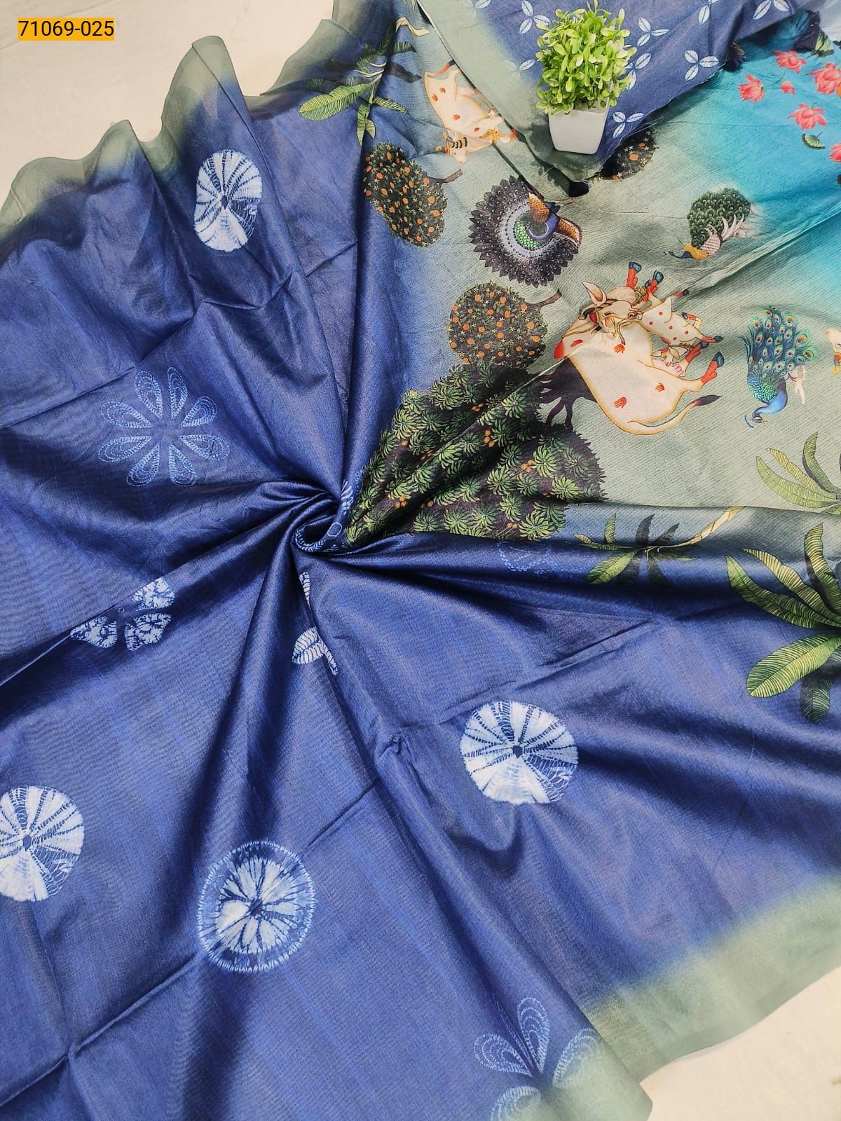 Blue Fancy rasleela silk sarees