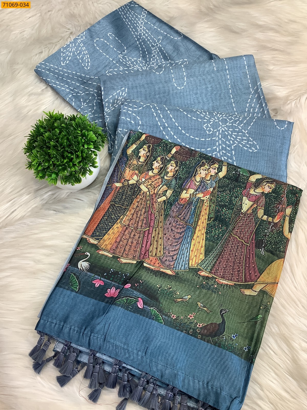 Ligth Blue  Fancy rasleela silk sarees