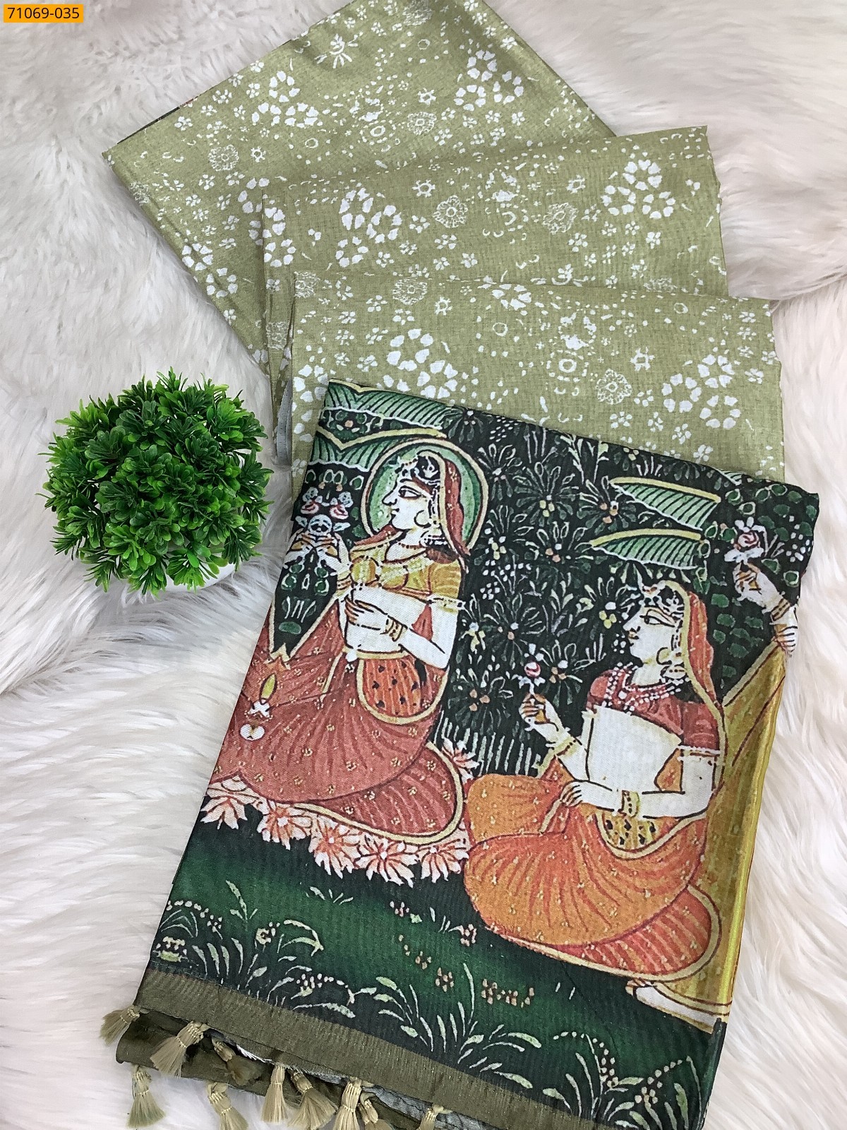 Green  Fancy rasleela silk sarees
