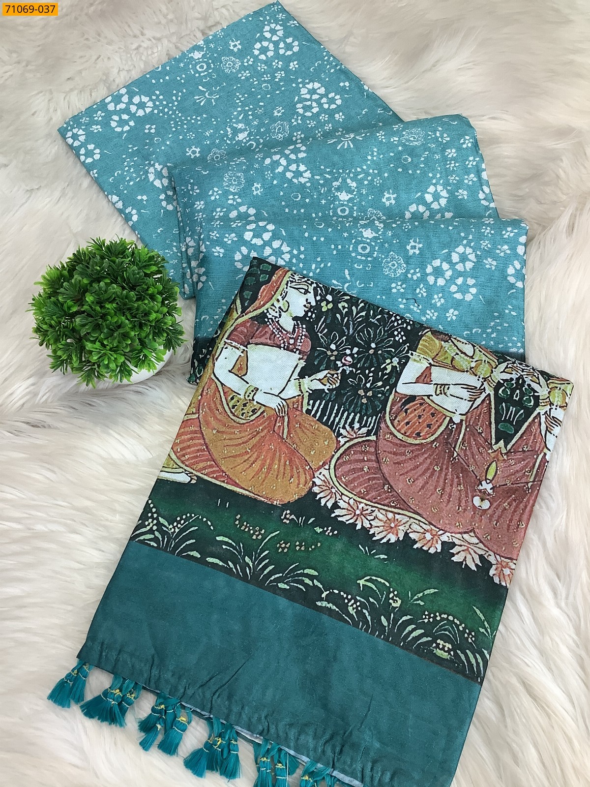 Blue  Fancy rasleela silk sarees