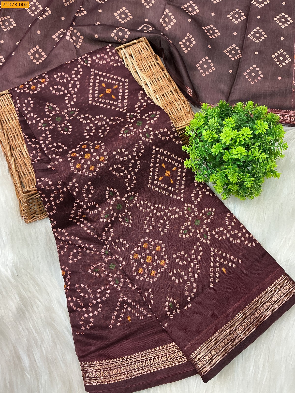 Brown Fancy chanderi silk sarees
