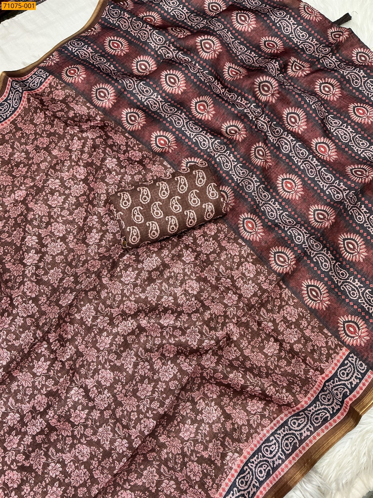 Brown Fancy kota silk sarees