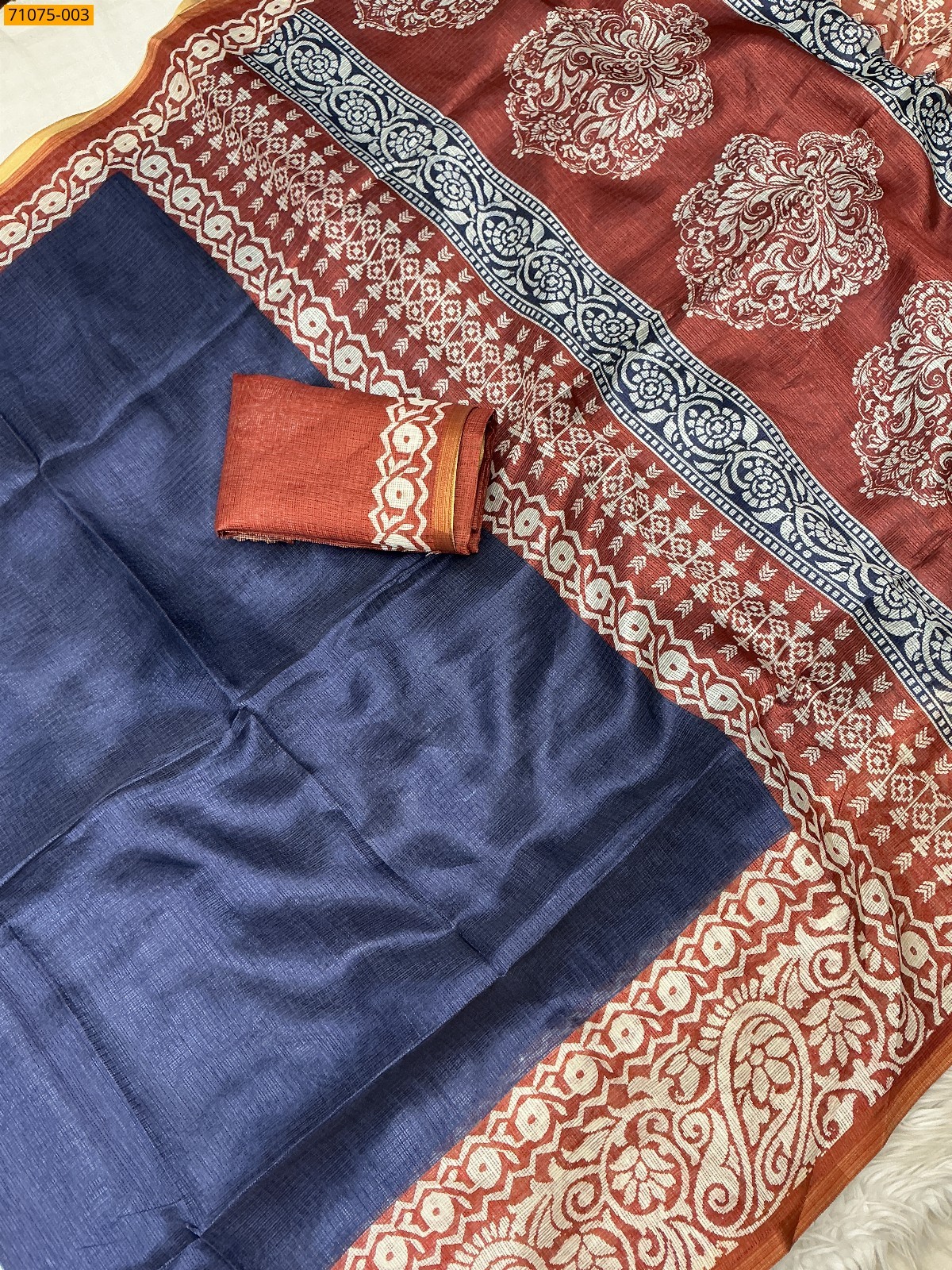 Navy Blue Fancy kota silk sarees