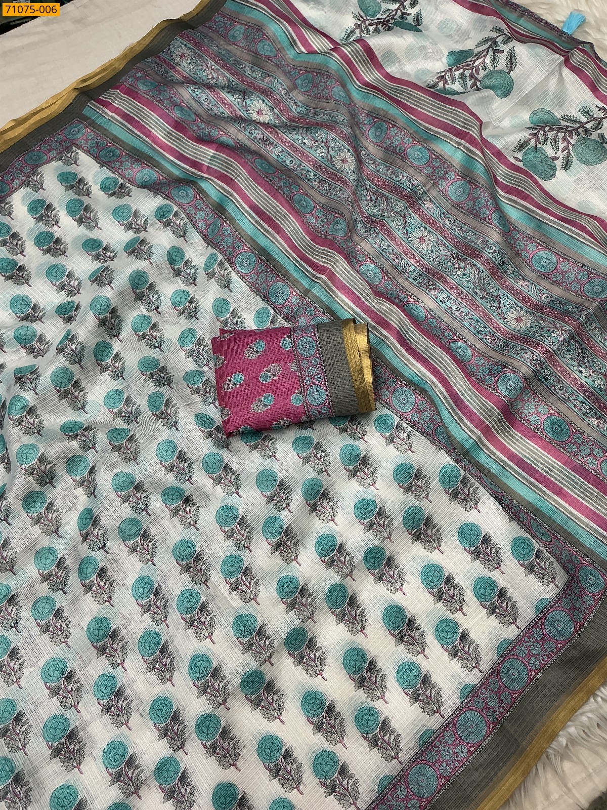 Multi color Fancy kota silk sarees