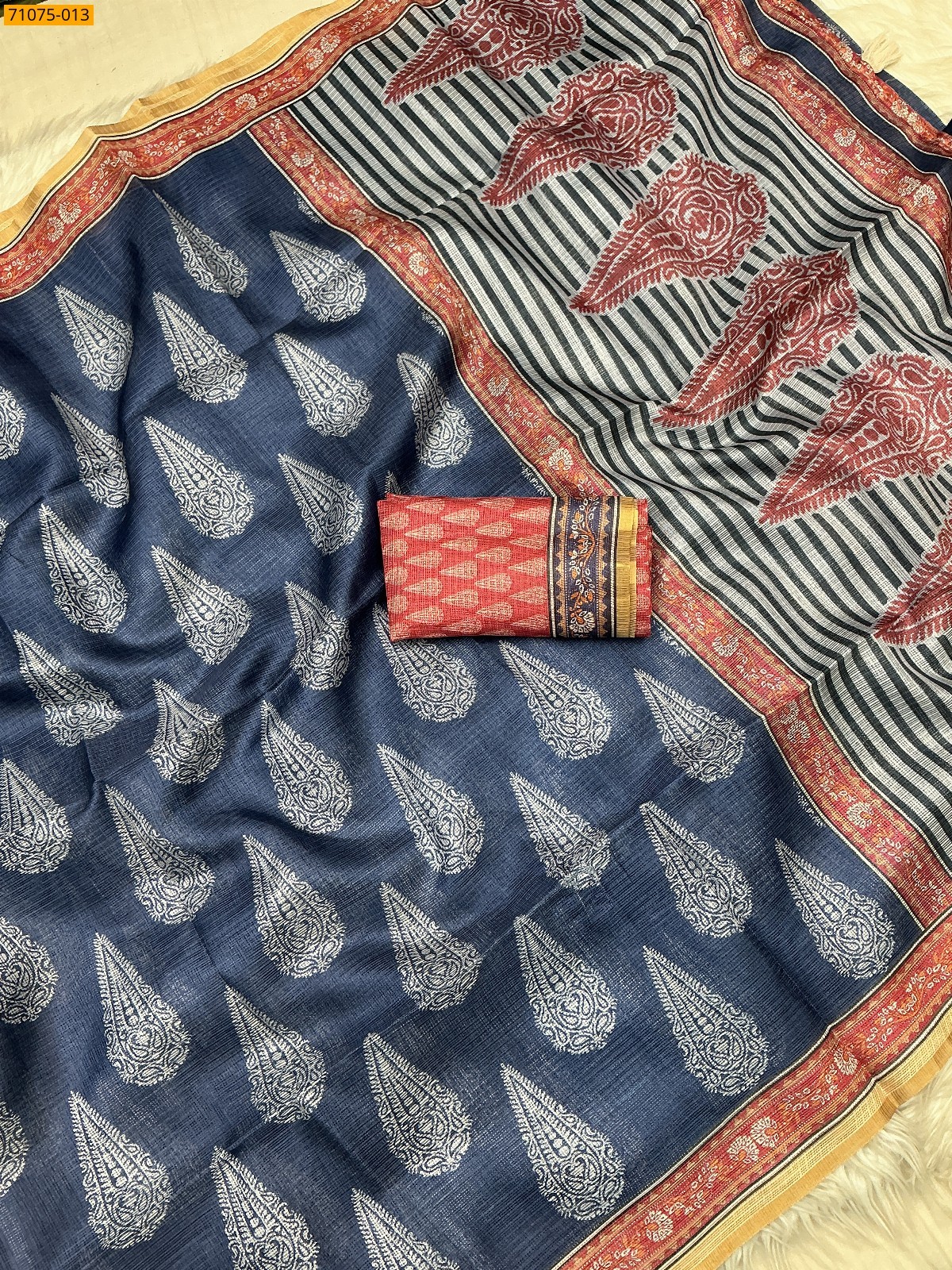 Navy Blue Fancy kota silk sarees