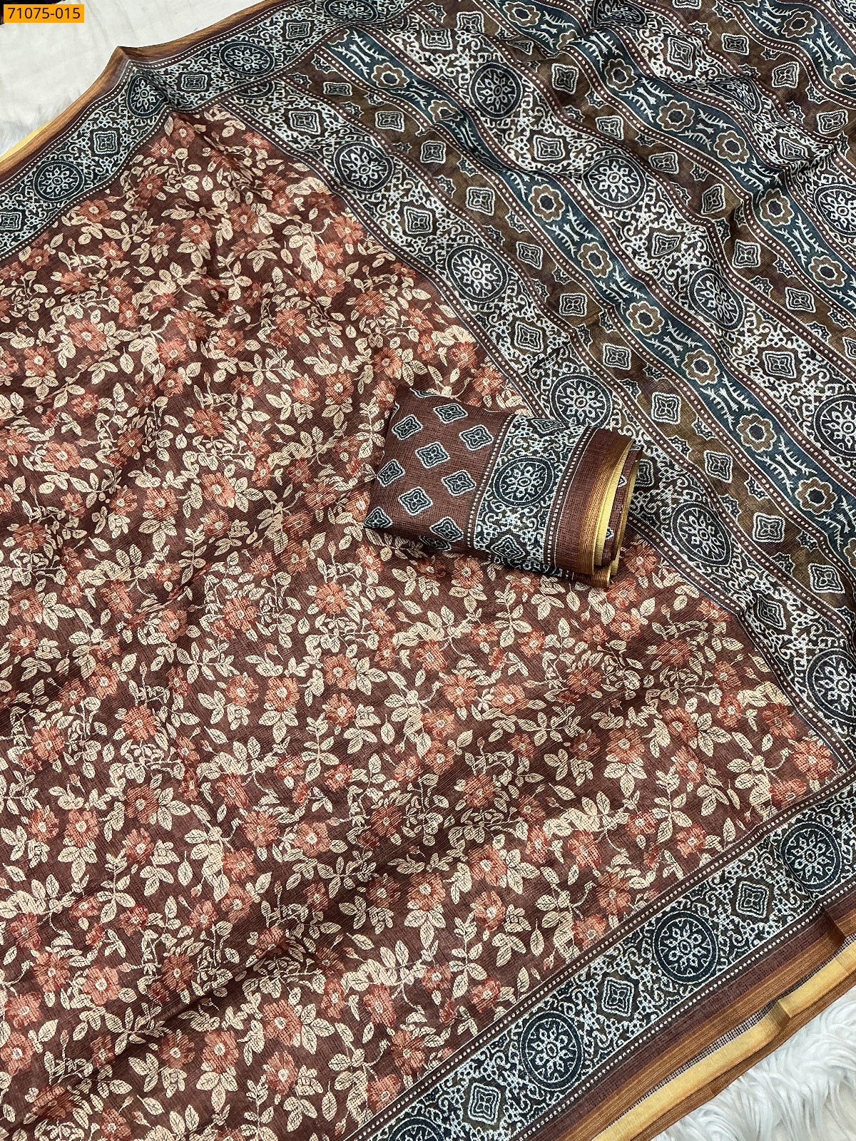 Multi color Fancy kota silk sarees
