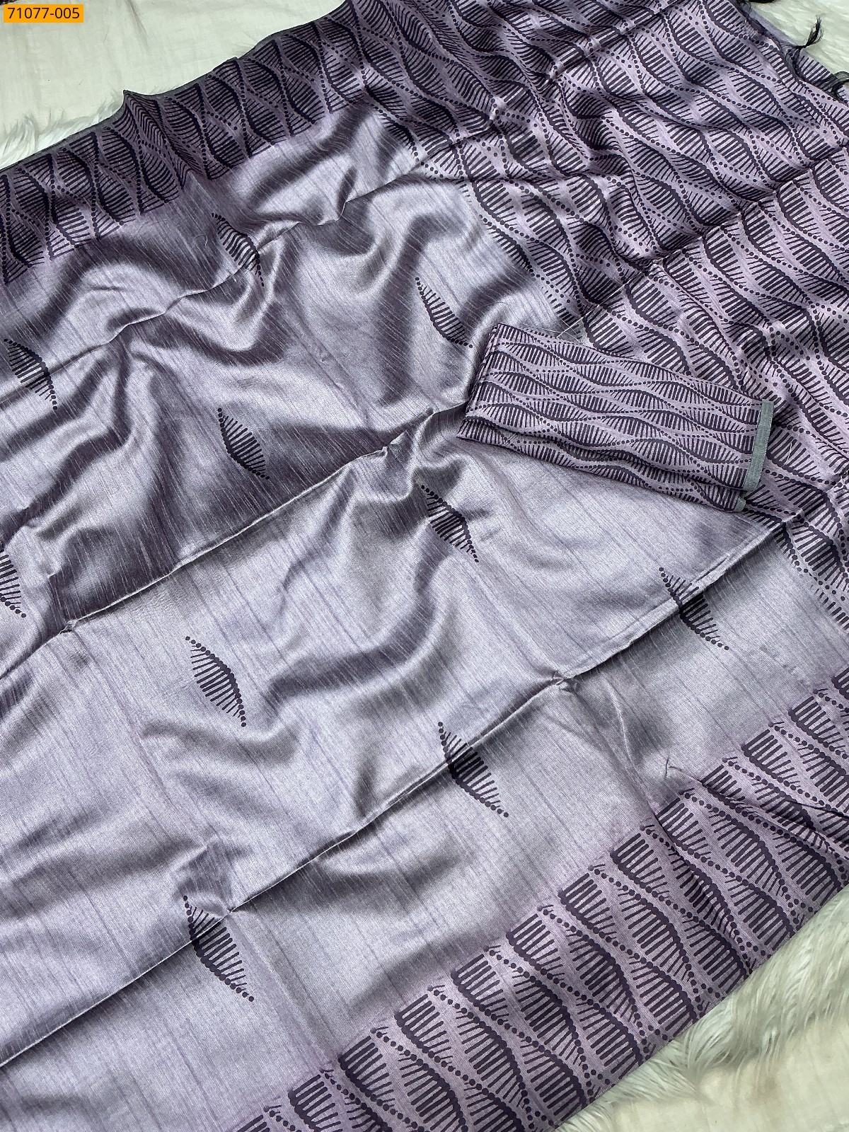 Lavendar Soft Linen Silk Saree