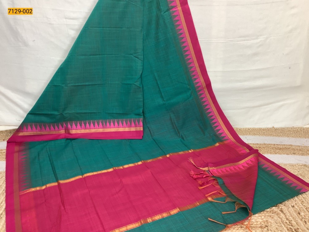 Green Linen Cotton Saree