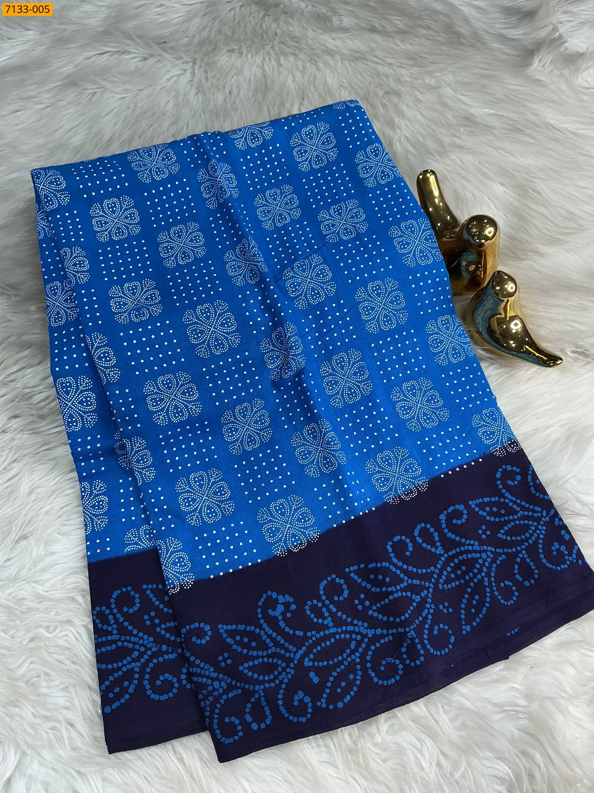 Mulmul cotton wax printed saree Mulmul cotton wax printed saree