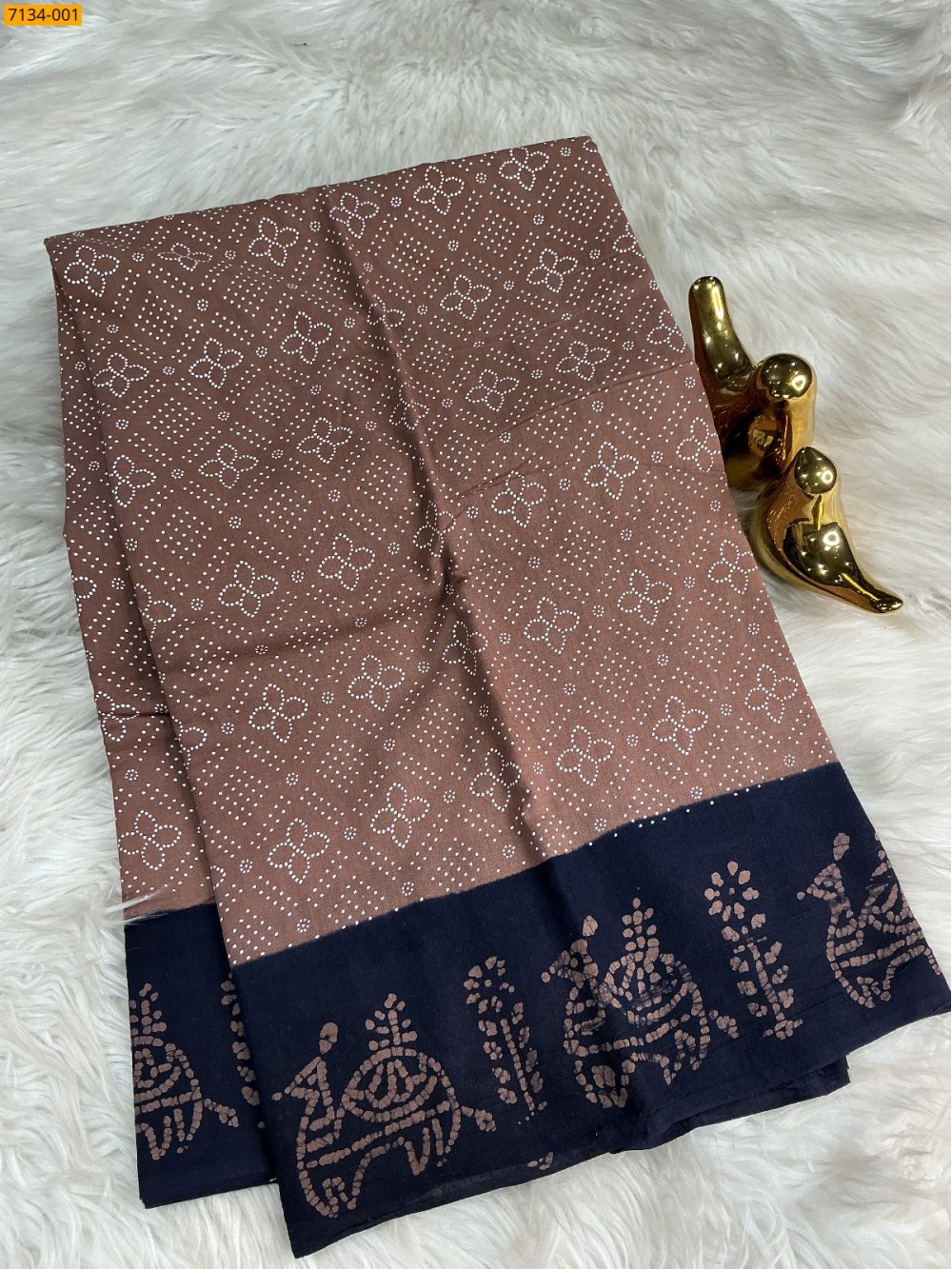 Mulmul cotton wax printed sarees