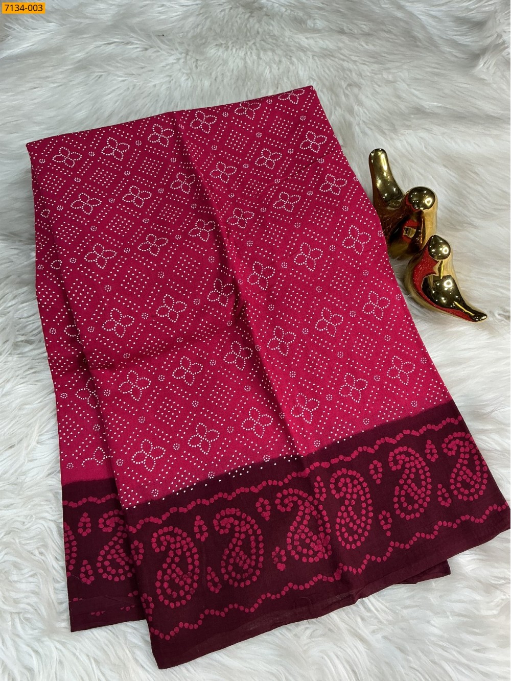 Mulmul cotton wax printed sarees