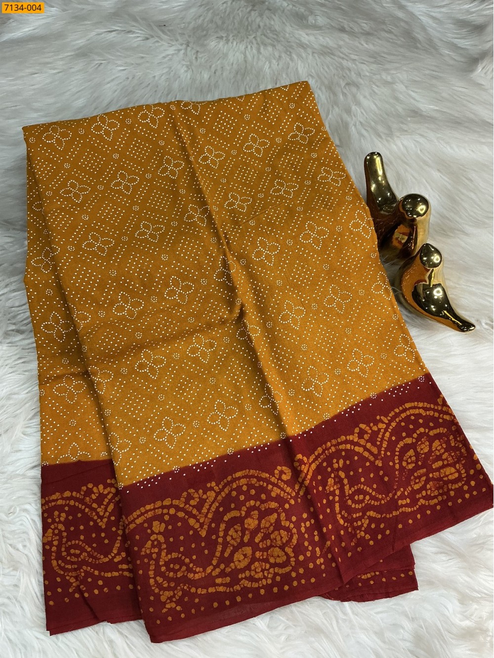 Mulmul cotton wax printed sarees
